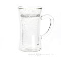 Double Wall Custom Glass Mug For White Tea